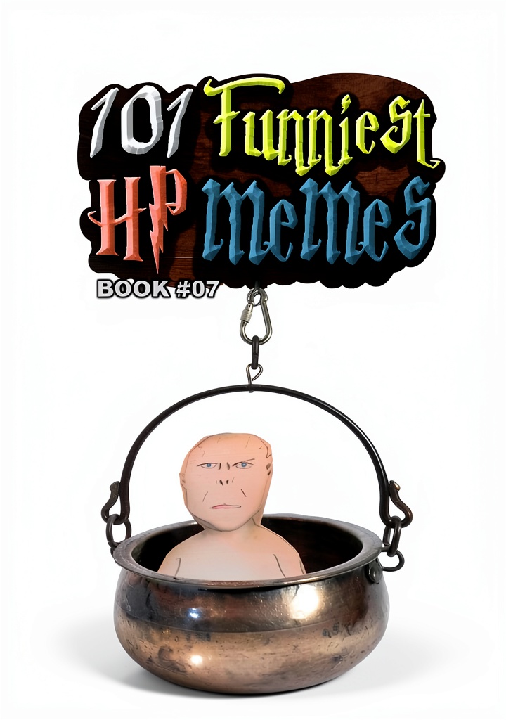 FUNNIEST HP MEMES Kindle book cover on a digital device