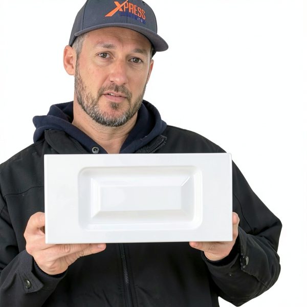 Custom Sized Raised Panel Cabinet Door Xpress – Thermofoil 12x12 White-4