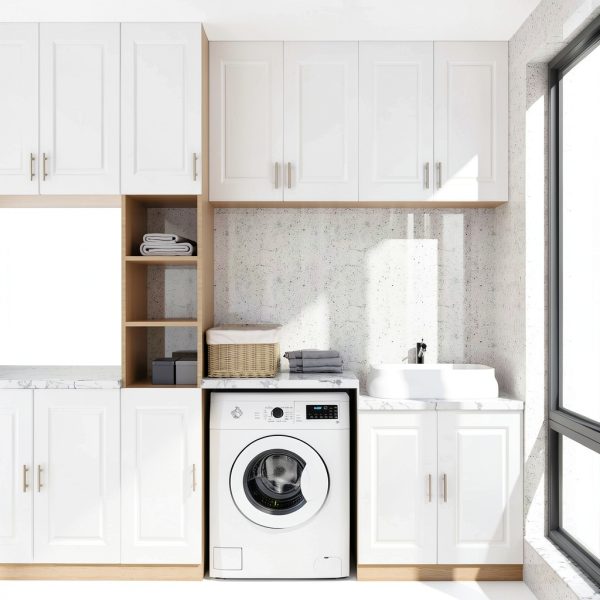 Built in Cabinet Doors BOTOOT White 22.5" H 14.75" W Modern-5