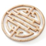 Wood Carved Applique 7.9x7.9x0.4in Chinese Vintage Furniture Décor-0