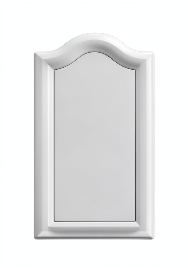 Built-in Cabinet Doors - Semicircular Cabinet Replacement Doors for Kitchen, Living Room, Bedroom, Bathroom and Other Scenarios - 22.5 Inch High (White, 14.75 Inches Wide)-0