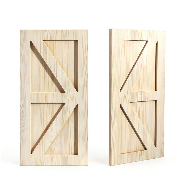 Sintuff 12x24 Unfinished Kitchen Cabinet Door Set with Hinges Handles-1