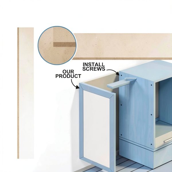 Cabinet Door Replacement 4-Piece MDF Unfinished Shaker Style-2