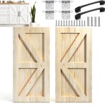 Sintuff 12x24 Unfinished Kitchen Cabinet Door Set with Hinges Handles-0