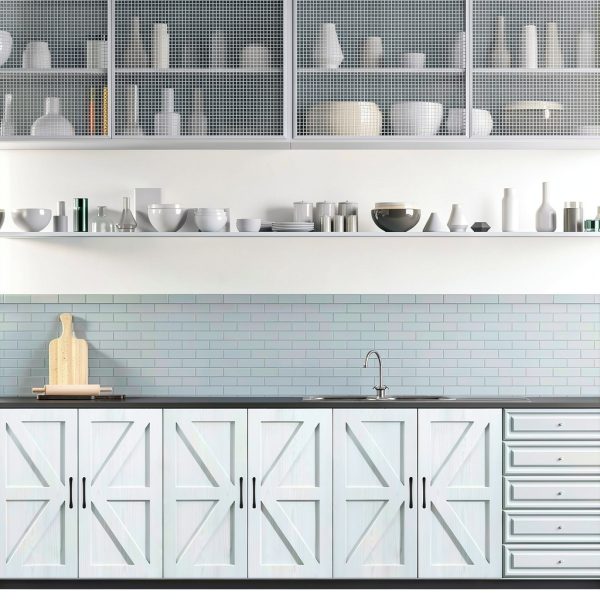 Sintuff 12x24 Unfinished Kitchen Cabinet Door Set with Hinges Handles-3