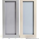 2 Pcs 12" W x 24" H White Pine Kitchen Cabinet Door Replacement with 4 Pcs Cabinet Hinges Wood Shaker Door Front Replacement for Kitchen, Bathroom, Vanity-0